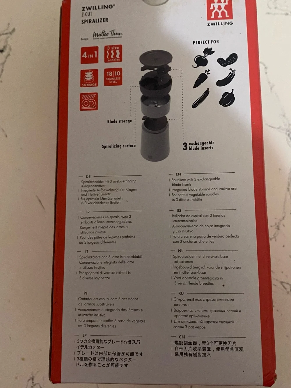 Z-Cut Spiralizer in Gray